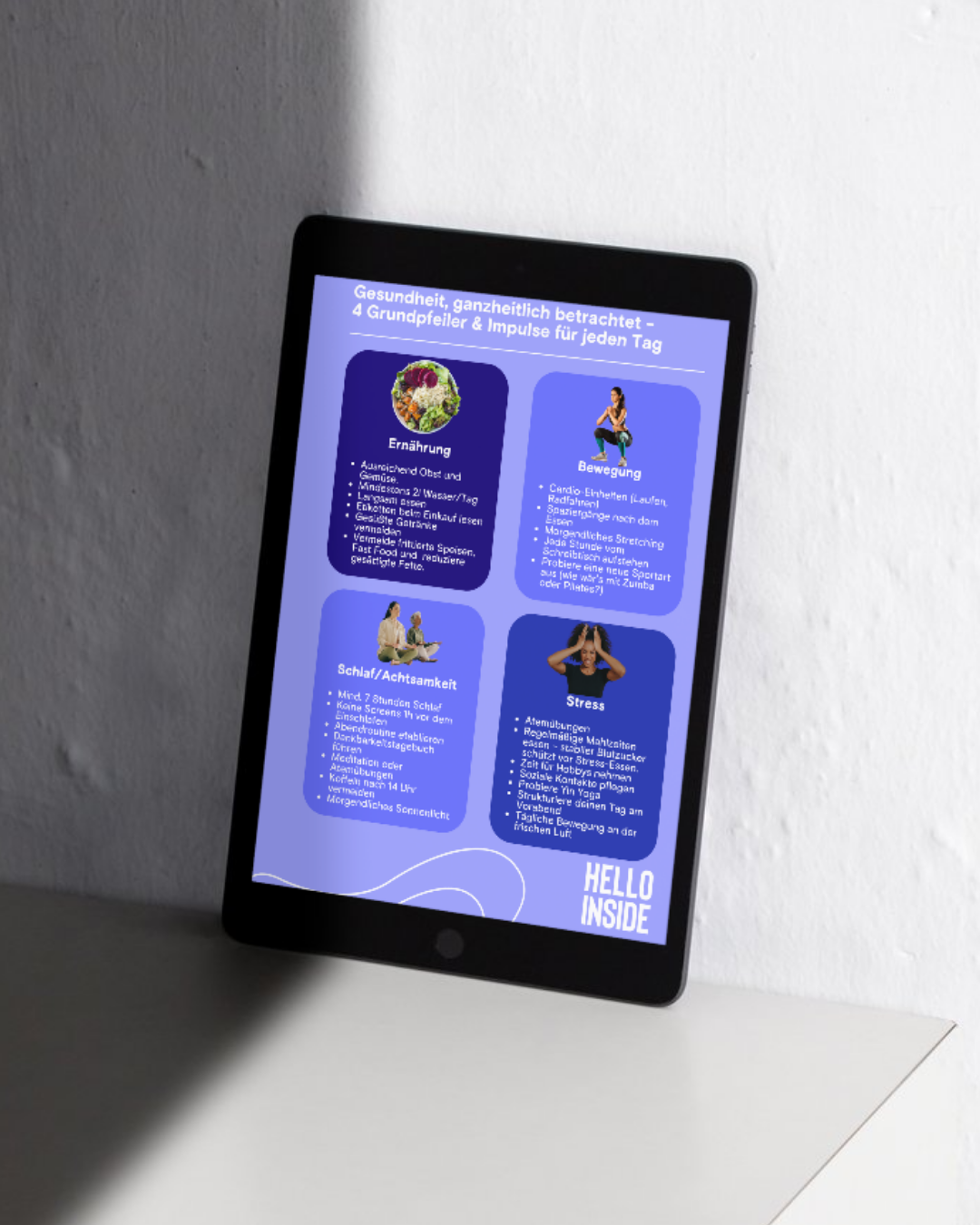 Kostenloses Hello Inside Ebook: 10-Tages-Reset Plan für Frauen – kleine Schritte für mehr Energie und Wohlbefinden